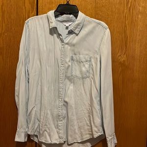 I am selling a light blue jean shirt. The brand is Time and Tru.
